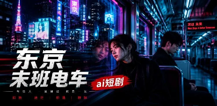 東京電車之狼 擁擠車廂曖昧 ai短劇 都市情慾故事 電車邂逅纏綿